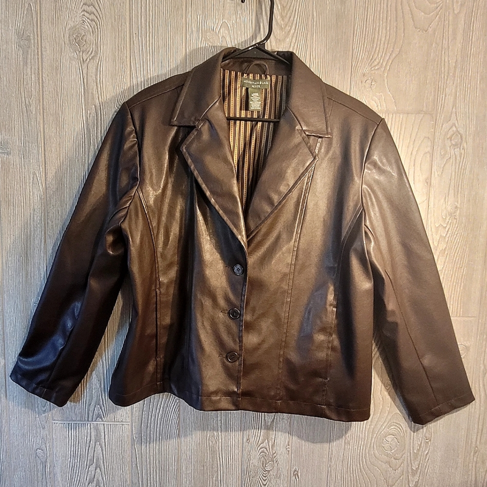 Mountain Lake Petite Brown Blazer Jacket- Large Petite